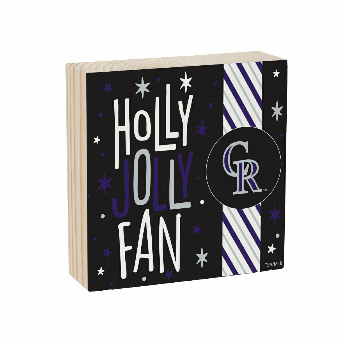 Colorado Rockies Block, Holiday, 6x6