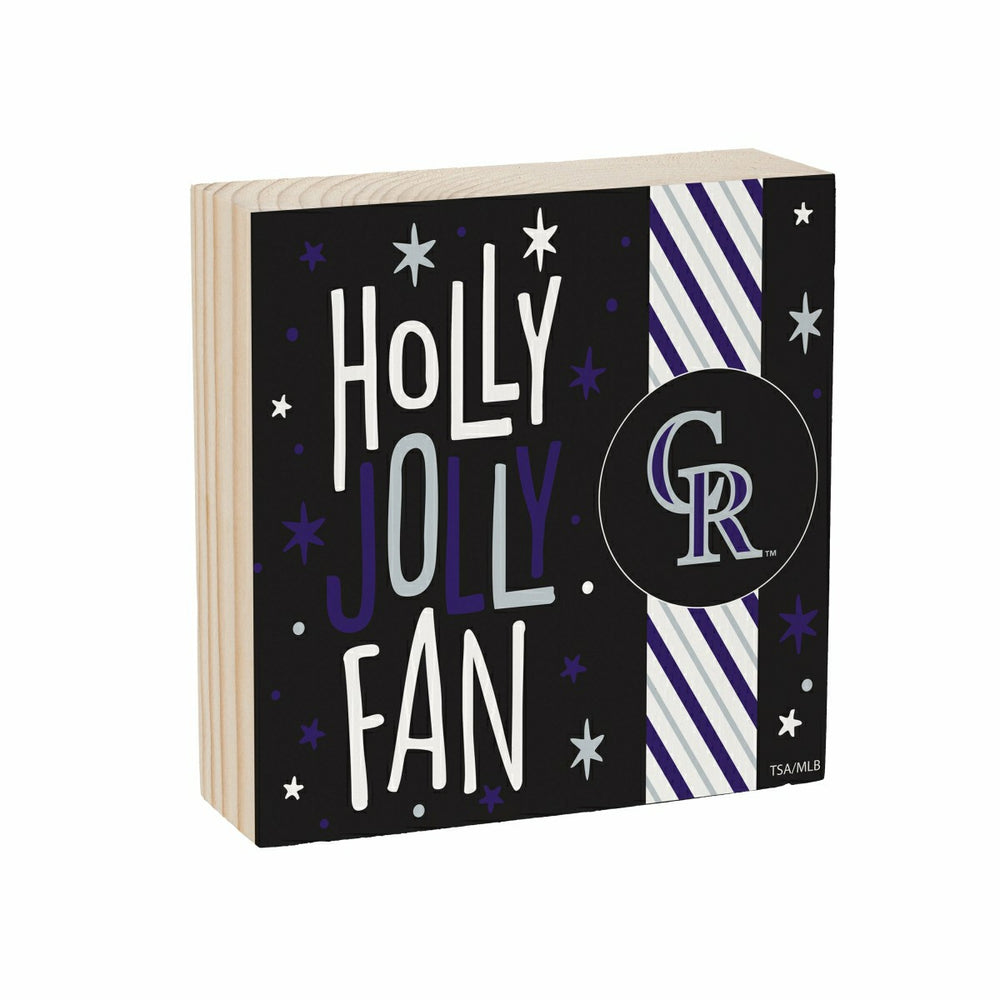 Colorado Rockies Block, Holiday, 6x6