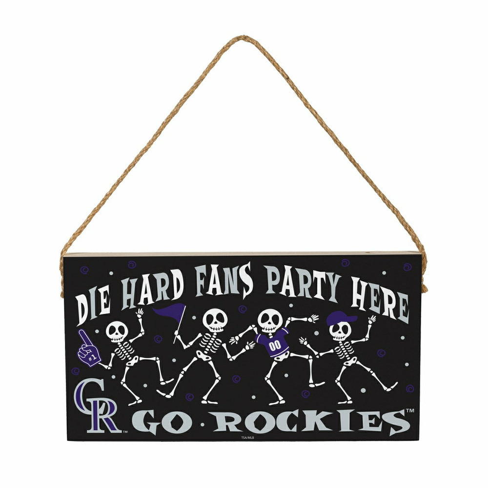 Colorado Rockies Halloween Wood Wall Sign, 6x11