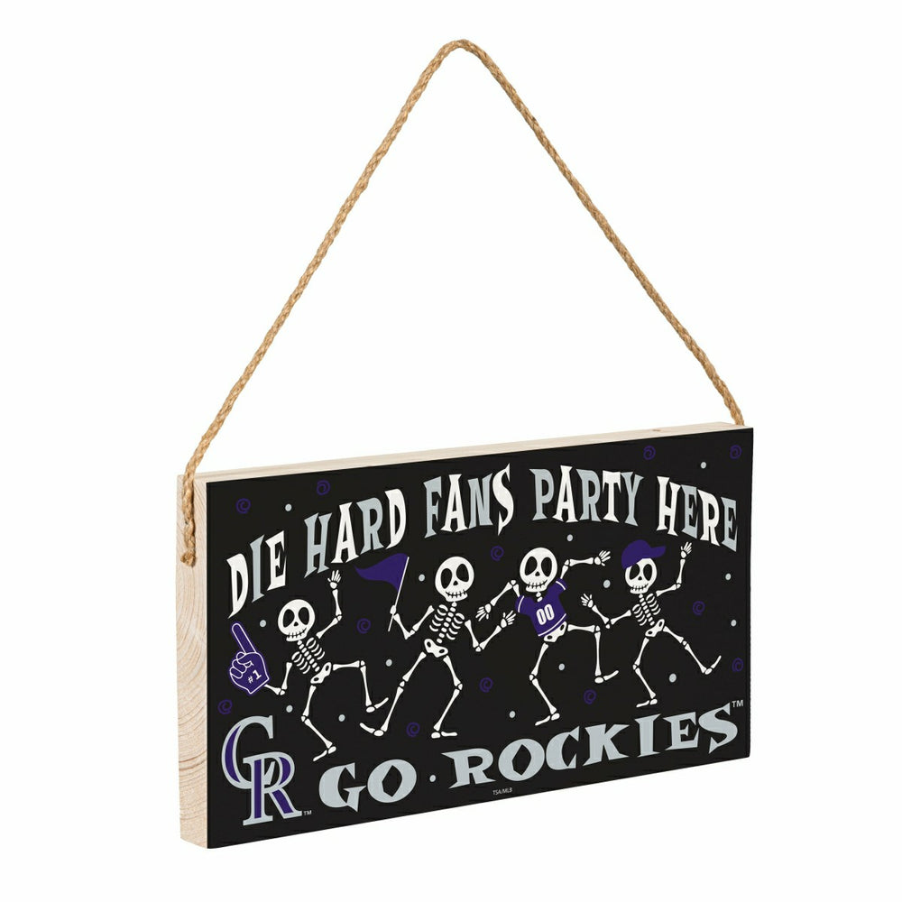 Colorado Rockies Halloween Wood Wall Sign, 6x11