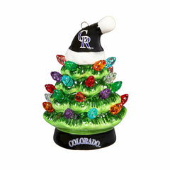 Colorado Rockies 4" Mini LED Tabletop Christmas Tree, Set of 2