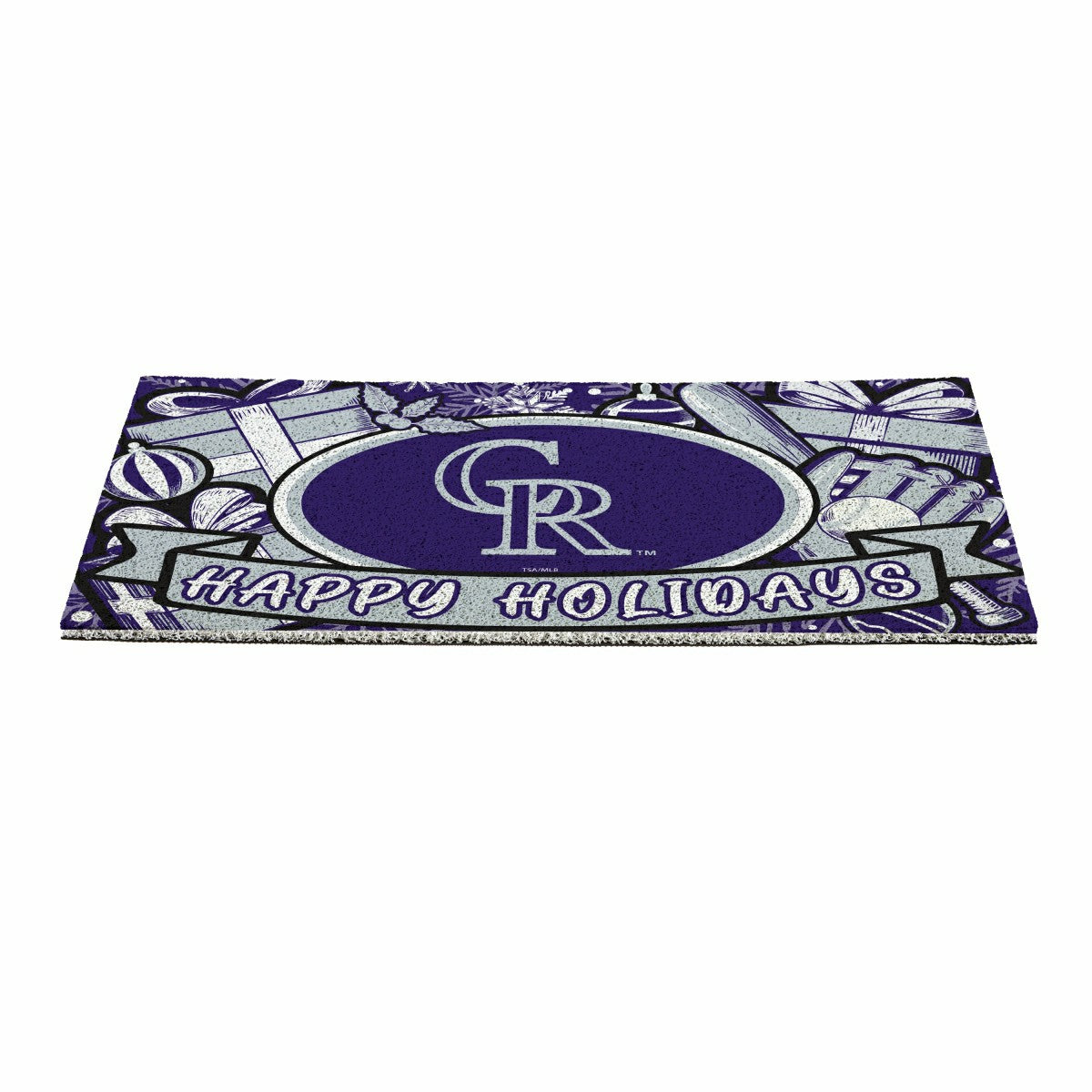 Colorado Rockies Holiday PVC Mat, 28"x16"