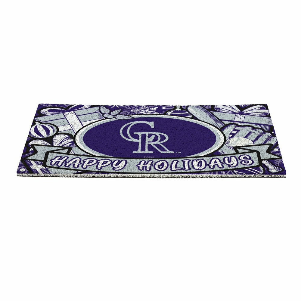 Colorado Rockies Holiday PVC Mat, 28"x16"