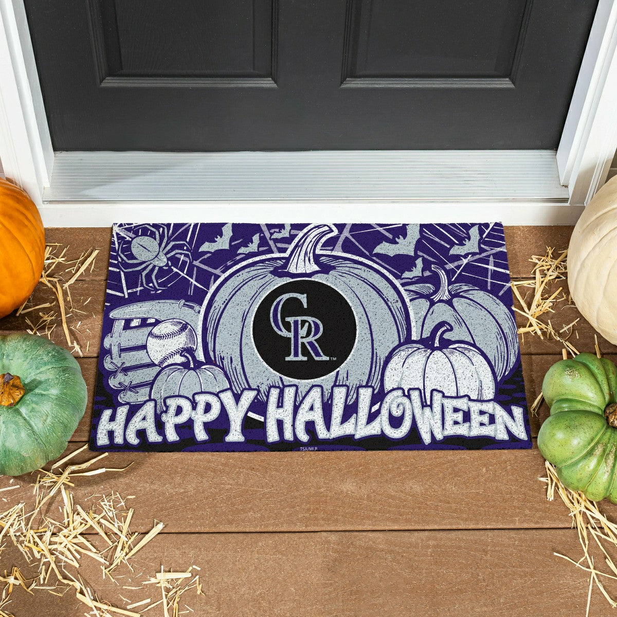 Colorado Rockies Halloween PVC Mat, 28"x16"