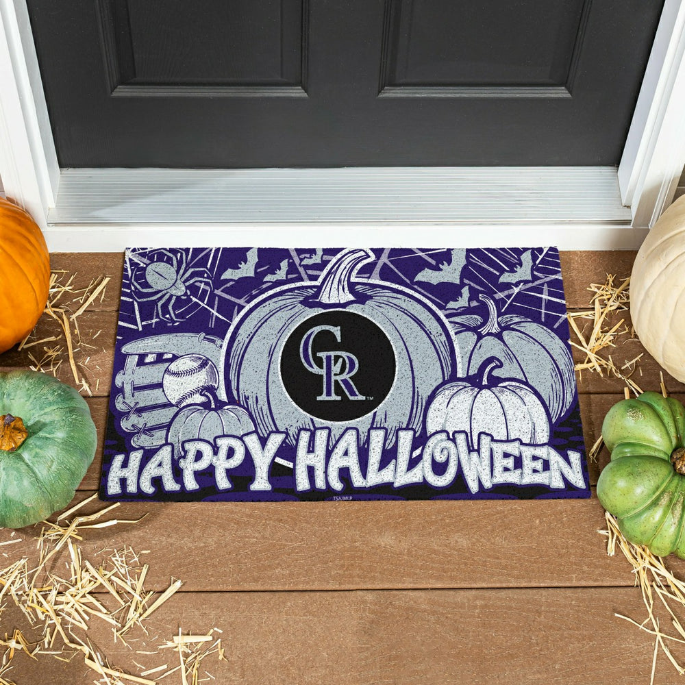 Colorado Rockies Halloween PVC Mat, 28"x16"