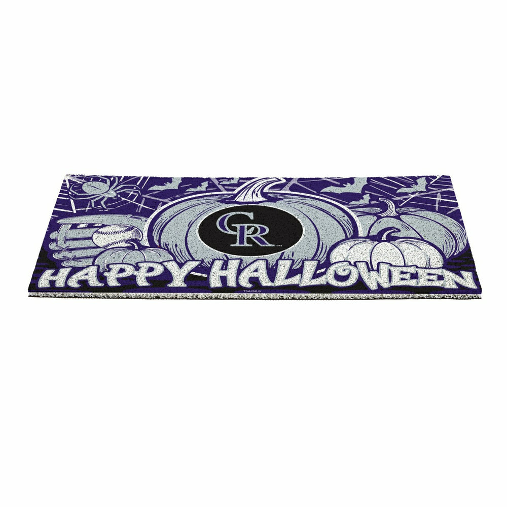 Colorado Rockies Halloween PVC Mat, 28"x16"