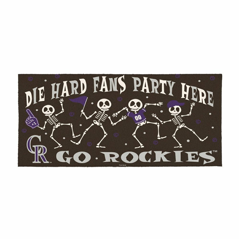 Colorado Rockies Flocked Coir Halloween Sassafras Switch Mat, 22"x10"