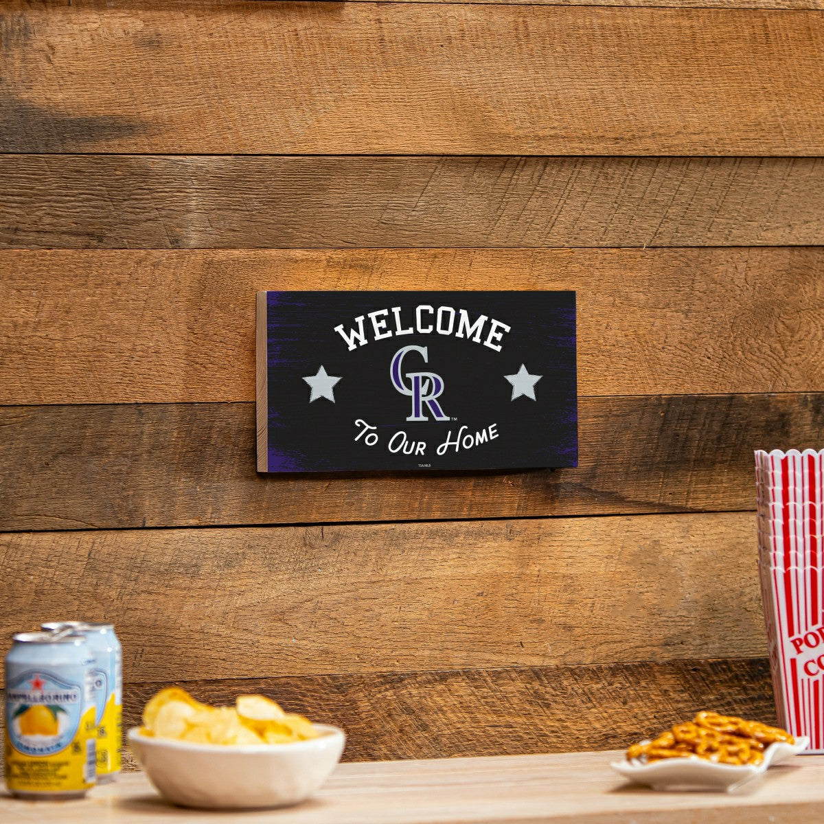 Colorado Rockies Wood Wall Sign, 6x11
