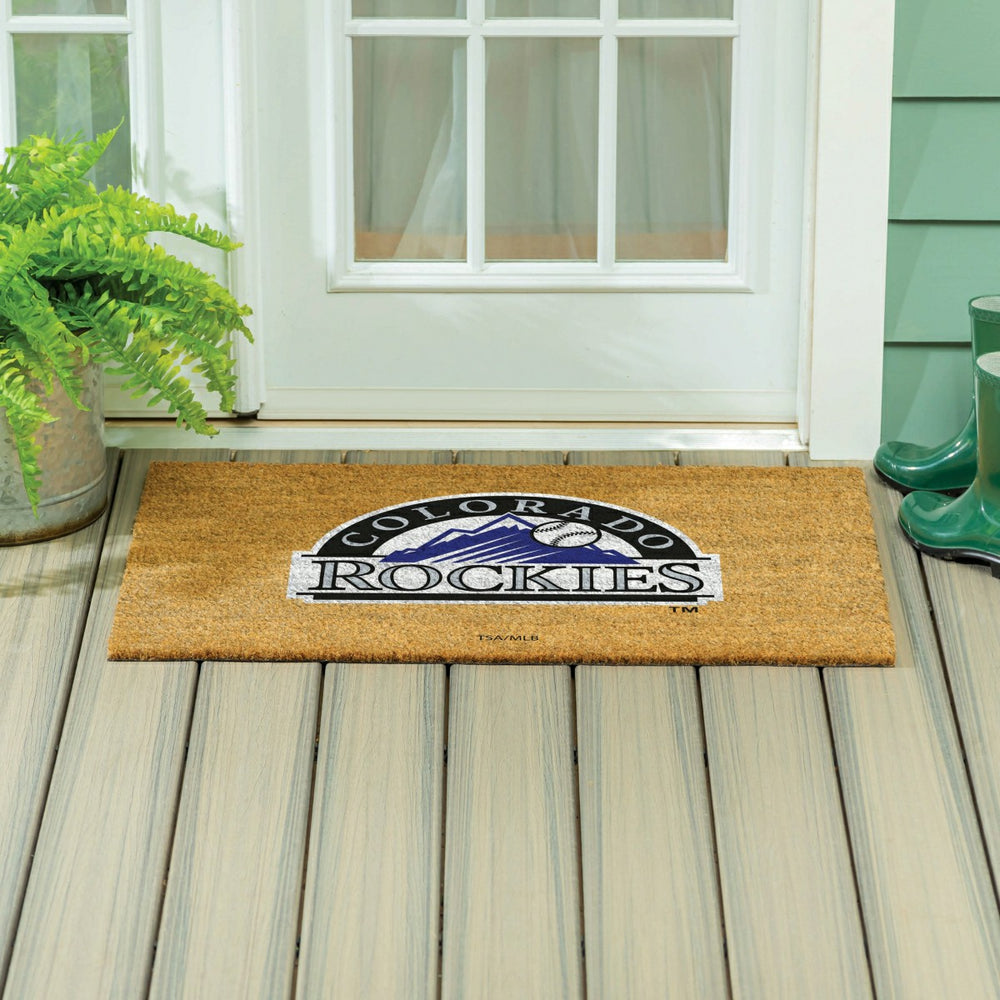 Colorado Rockies Large Full Color Coir Mat, 36"x24"