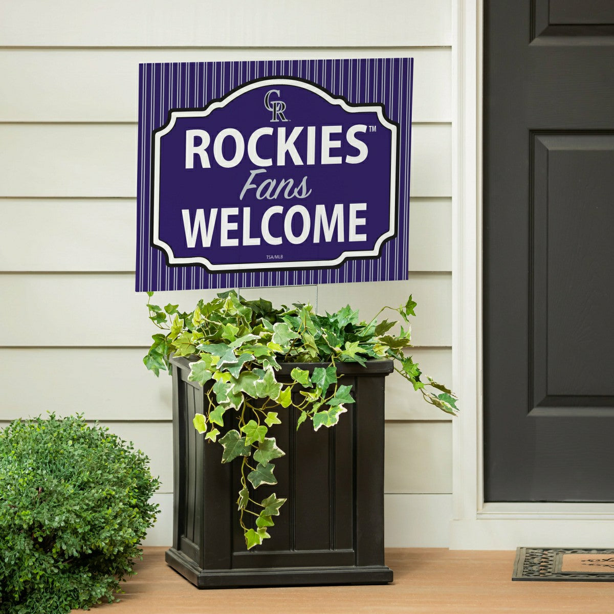 Colorado Rockies Coroplast Yard Sign, "Fans Welcome"
