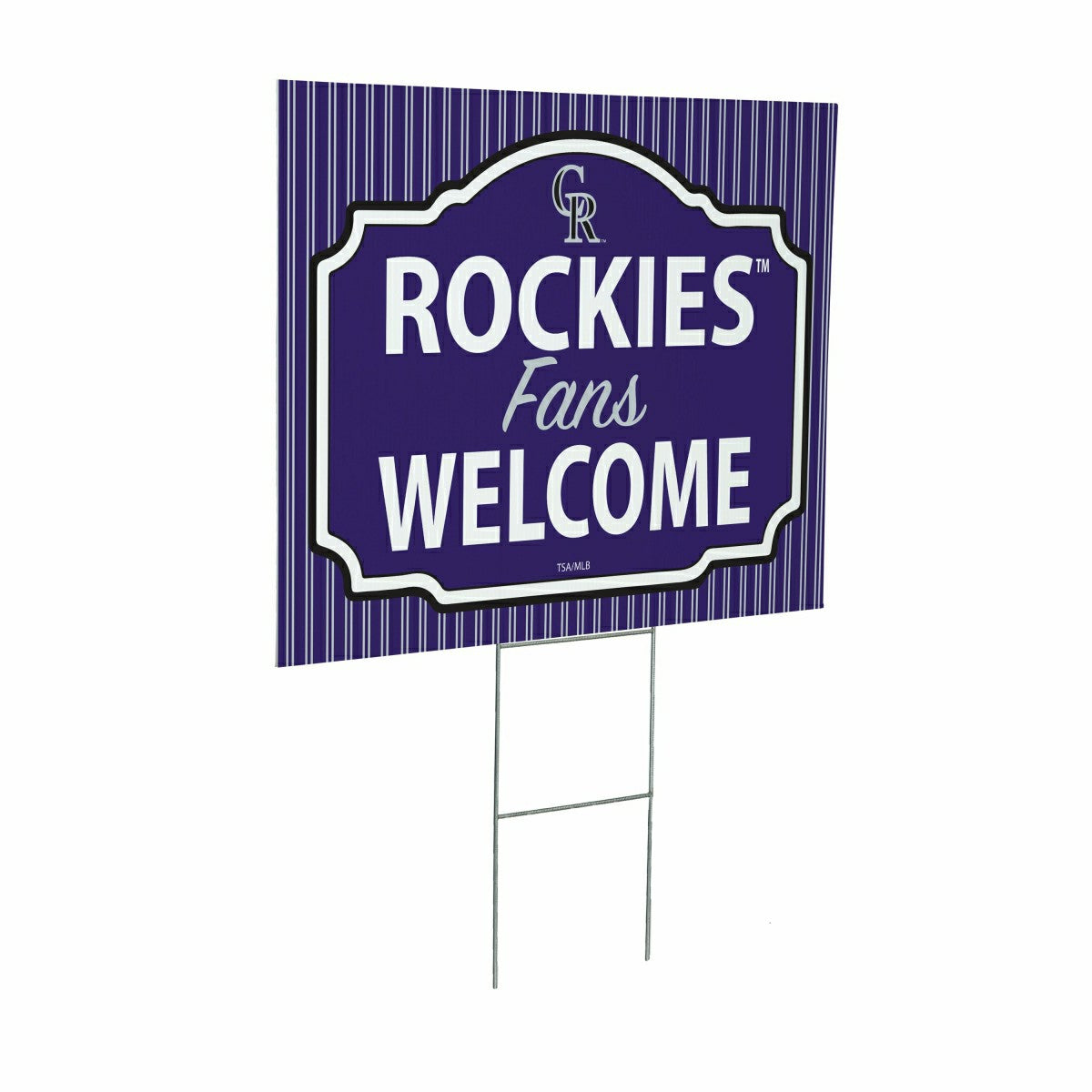 Colorado Rockies Coroplast Yard Sign, "Fans Welcome"