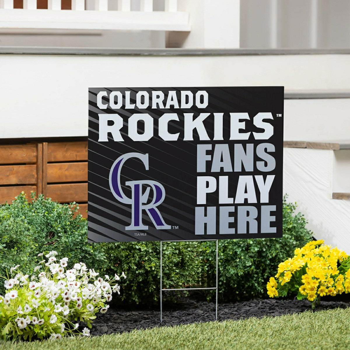 Colorado Rockies Coroplast Yard Sign "Fans Play Here"