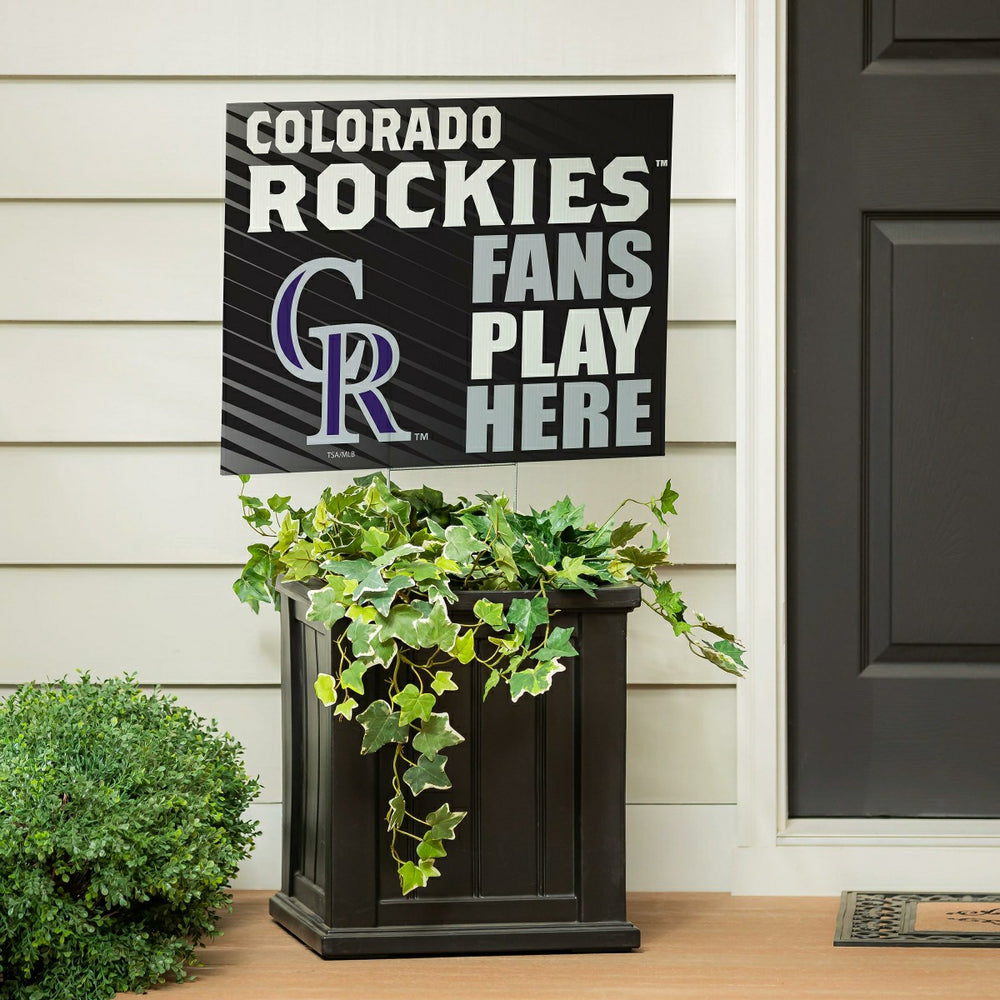 Colorado Rockies Coroplast Yard Sign "Fans Play Here"