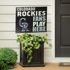 Colorado Rockies Coroplast Yard Sign "Fans Play Here"