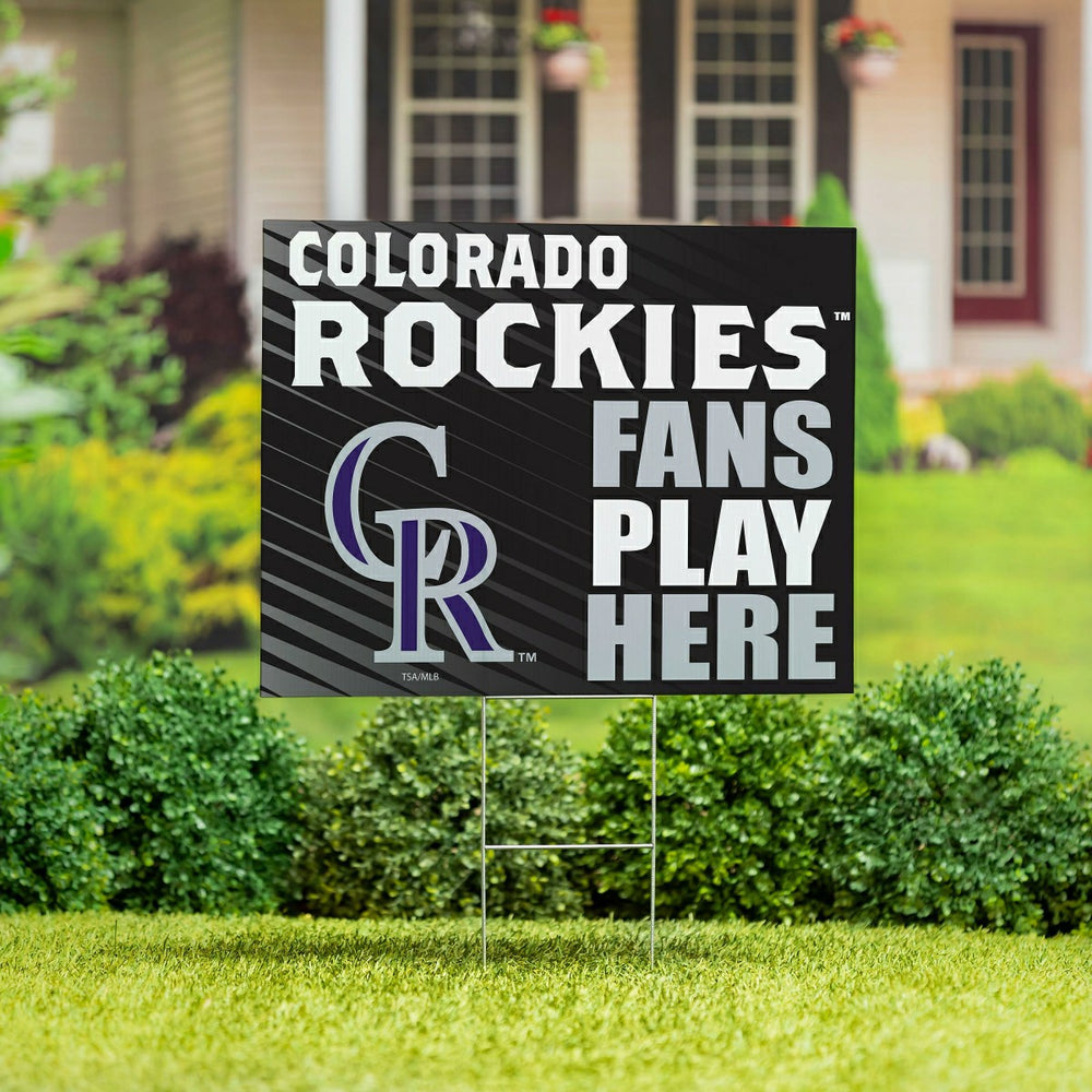 Colorado Rockies Coroplast Yard Sign "Fans Play Here"