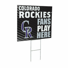 Colorado Rockies Coroplast Yard Sign "Fans Play Here"