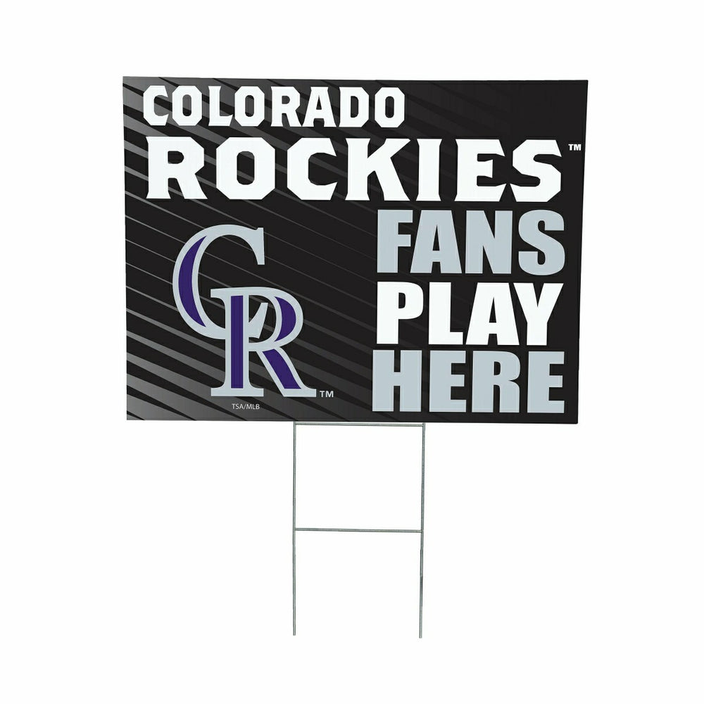 Colorado Rockies Coroplast Yard Sign "Fans Play Here"