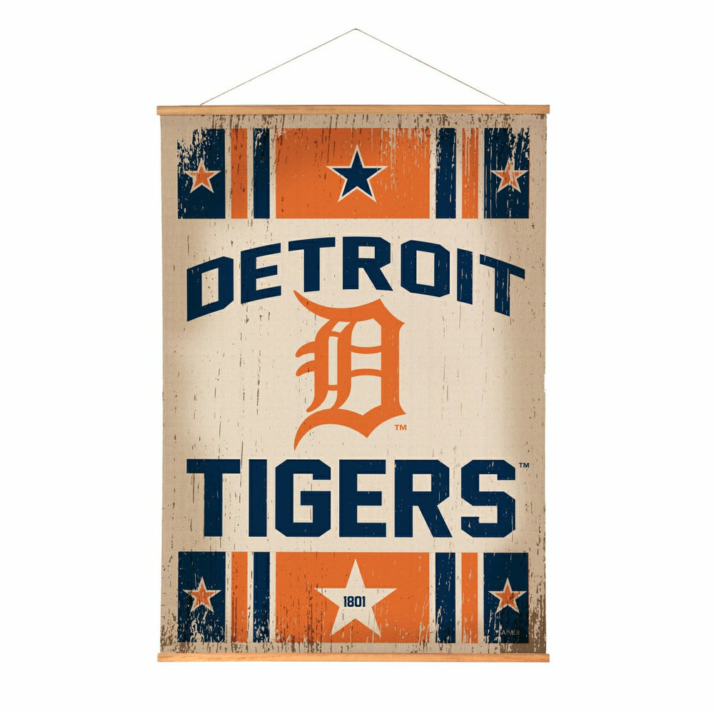 Detroit Tigers, Canvas Wall Tapestry, Large, 54x36