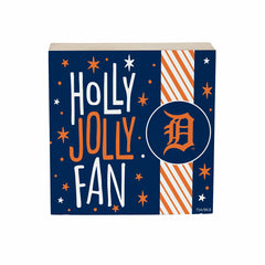 Detroit Tigers Block, Holiday, 6x6