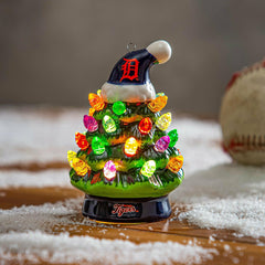 Detroit Tigers 4" Mini LED Tabletop Christmas Tree, Set of 2