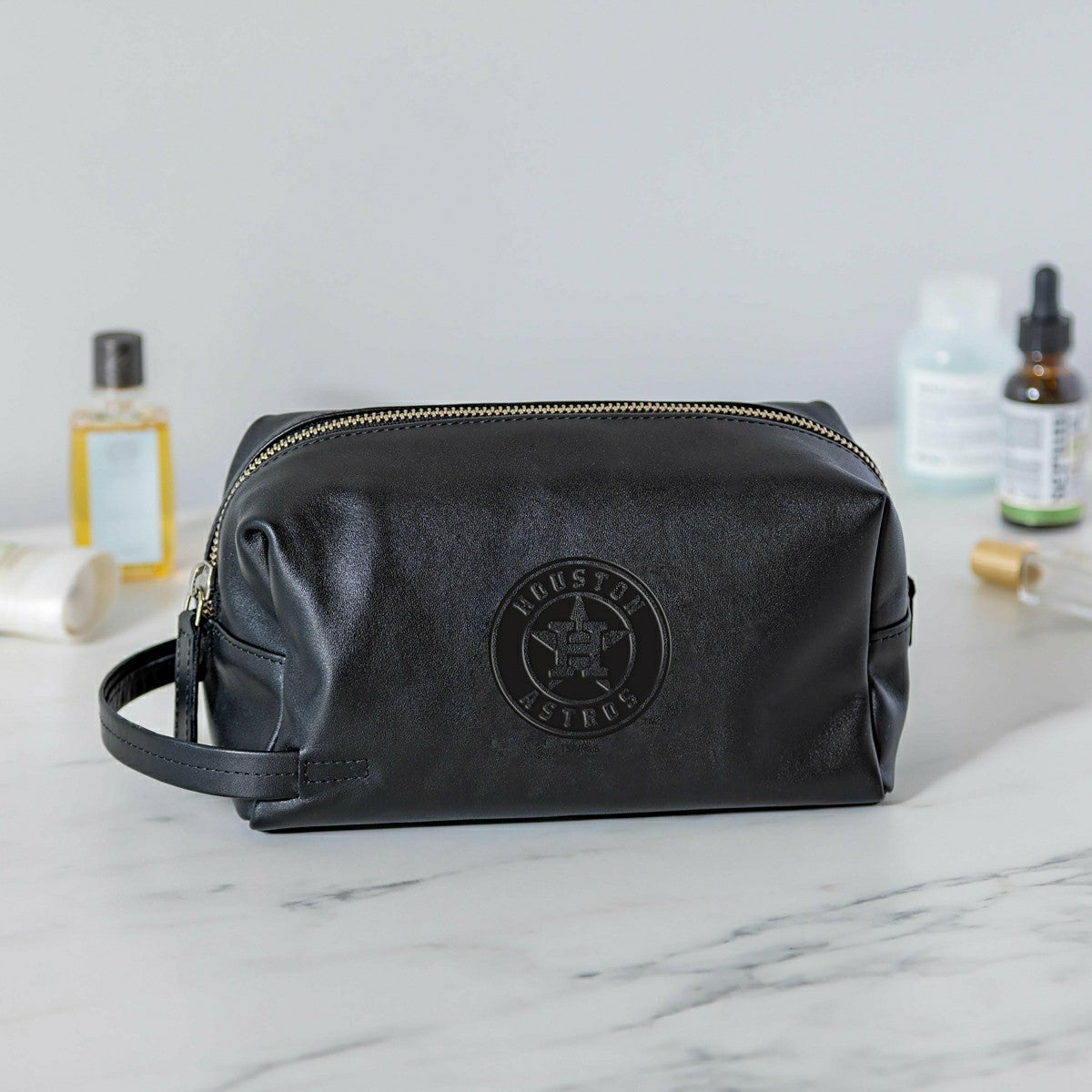 Houston Astros, Embossed Toiletry Bag, Black