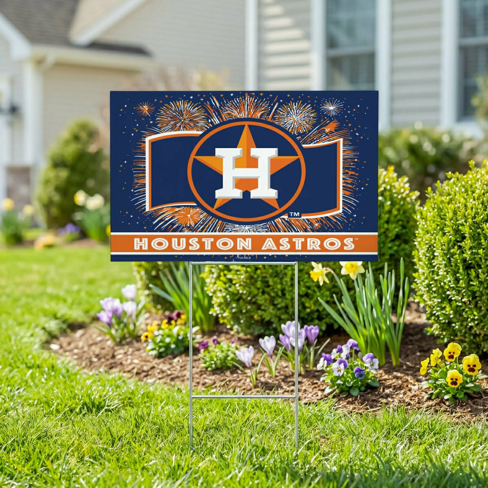 Houston Astros Yard Sign, Patriotic