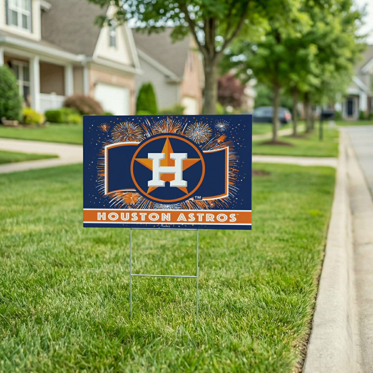 Houston Astros Yard Sign, Patriotic