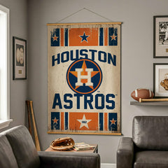 Houston Astros, Canvas Wall Tapestry, Large, 54x36