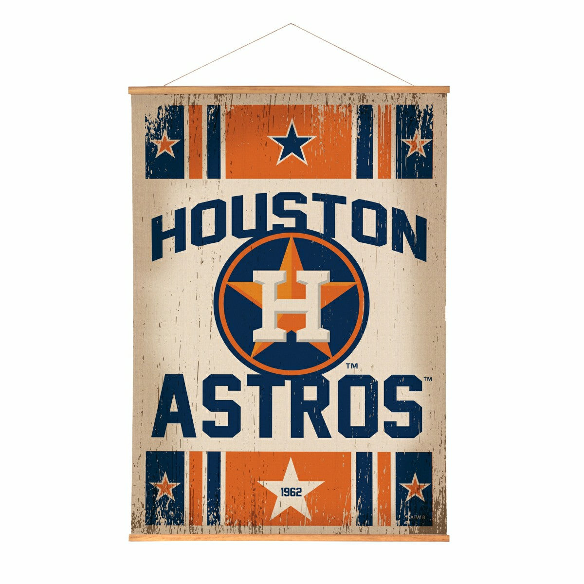 Houston Astros, Canvas Wall Tapestry, Large, 54x36