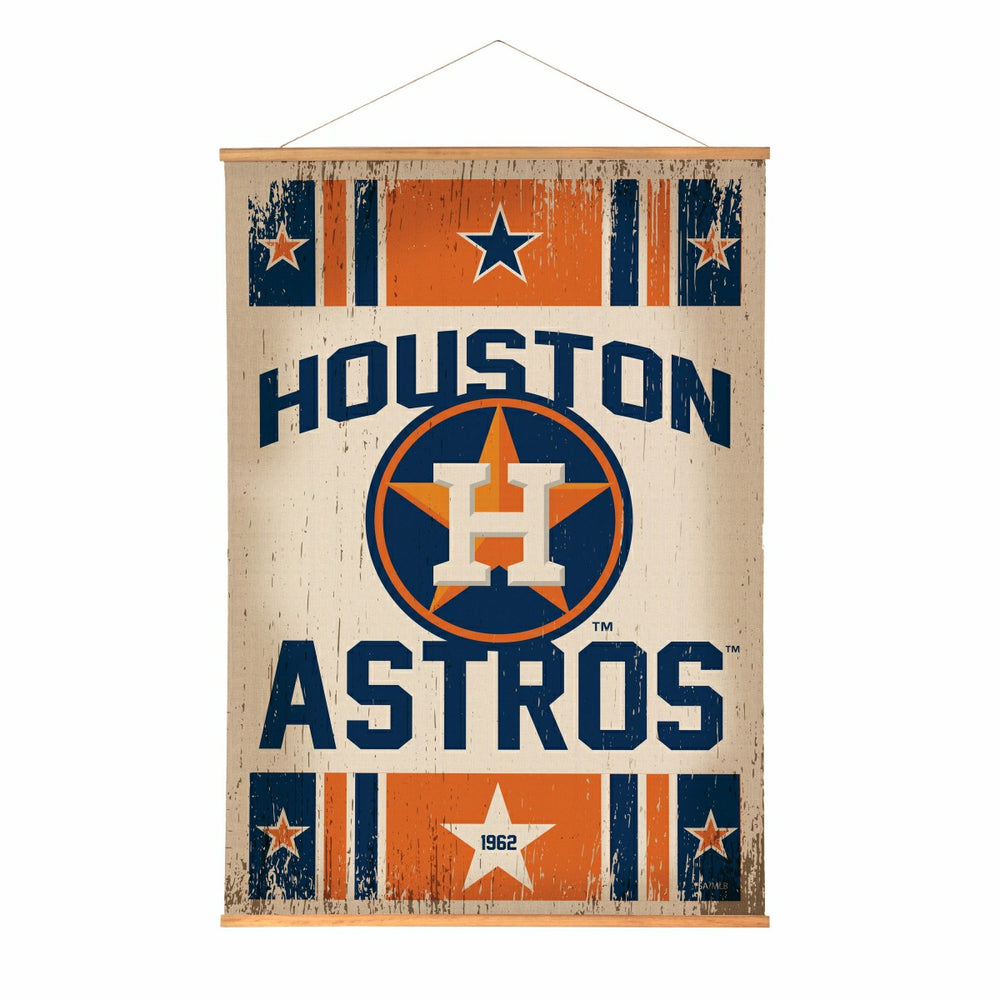 Houston Astros, Canvas Wall Tapestry, Large, 54x36