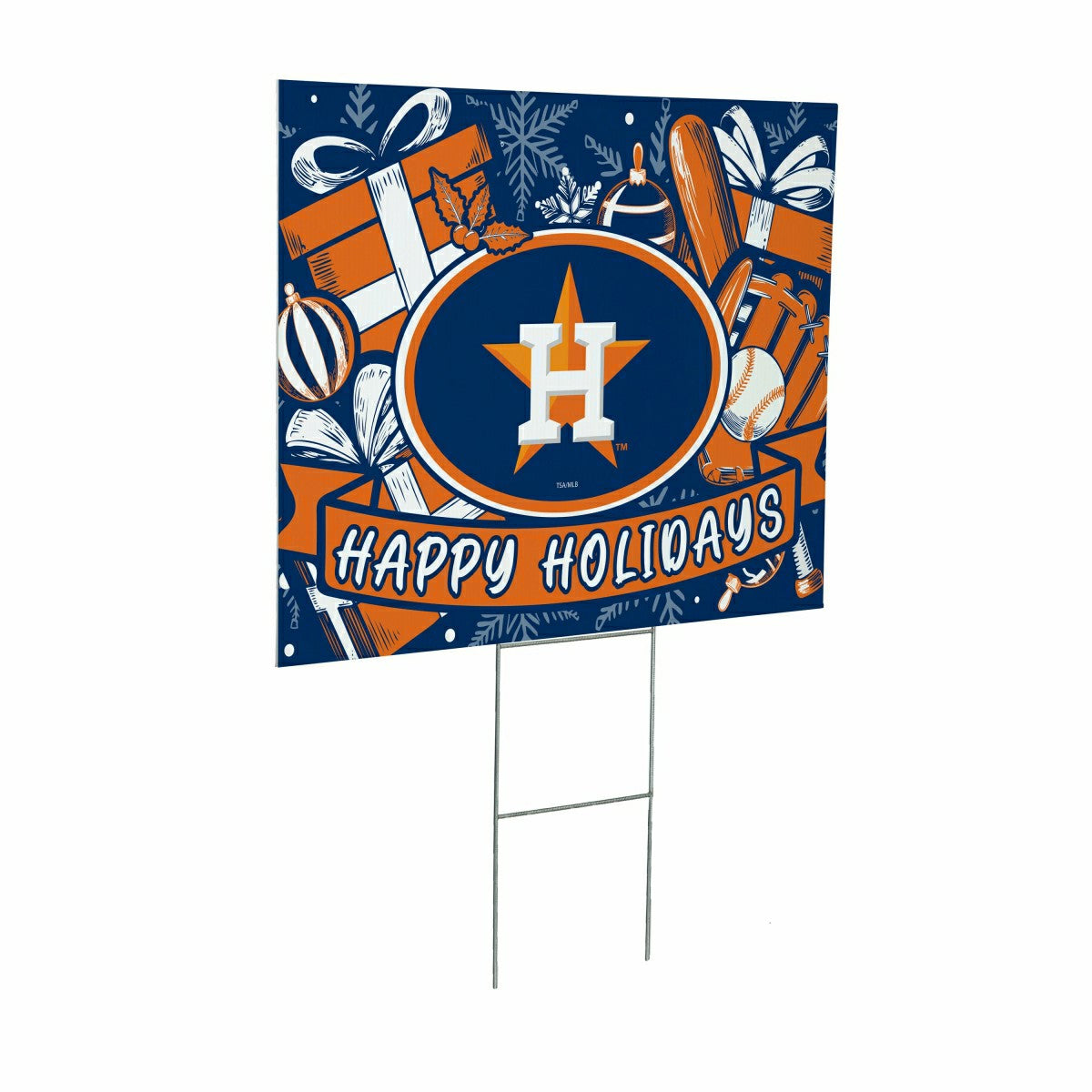 Houston Astros Yard Sign, Holiday