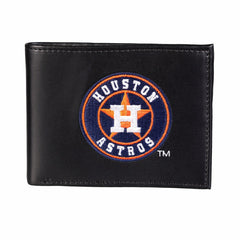 Houston Astros Black Bi-Fold Embroidered Wallet w/ RFID Blocking