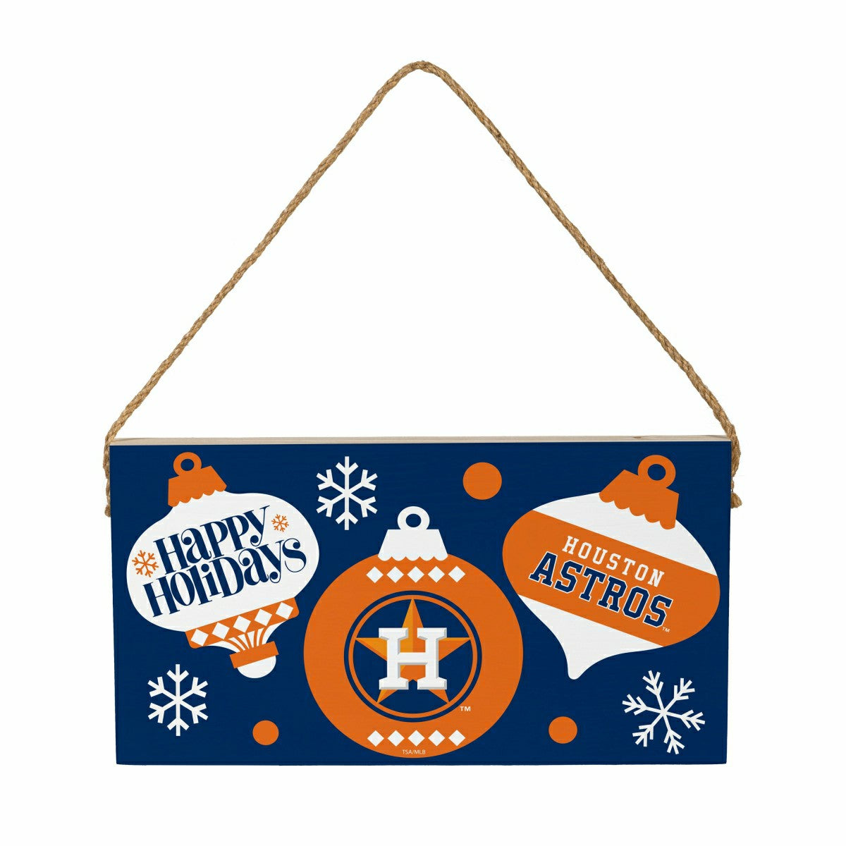 Houston Astros Holiday Wood Wall Sign, 6x11