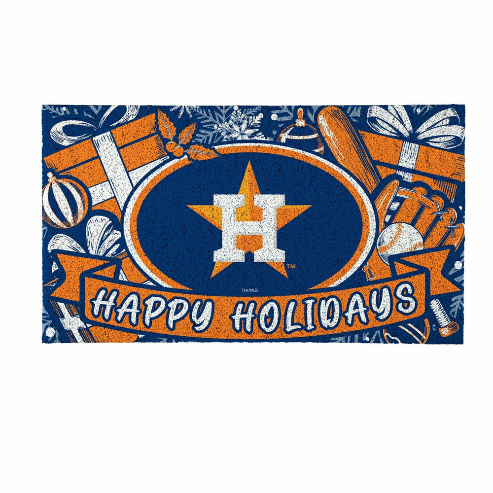 Houston Astros Holiday PVC Mat, 28"x16"