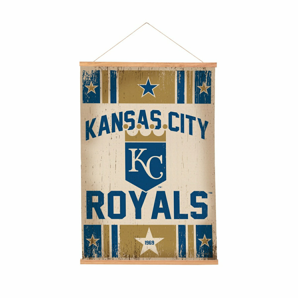 Kansas City Royals, Canvas Wall Tapestry, Medium, 36x24