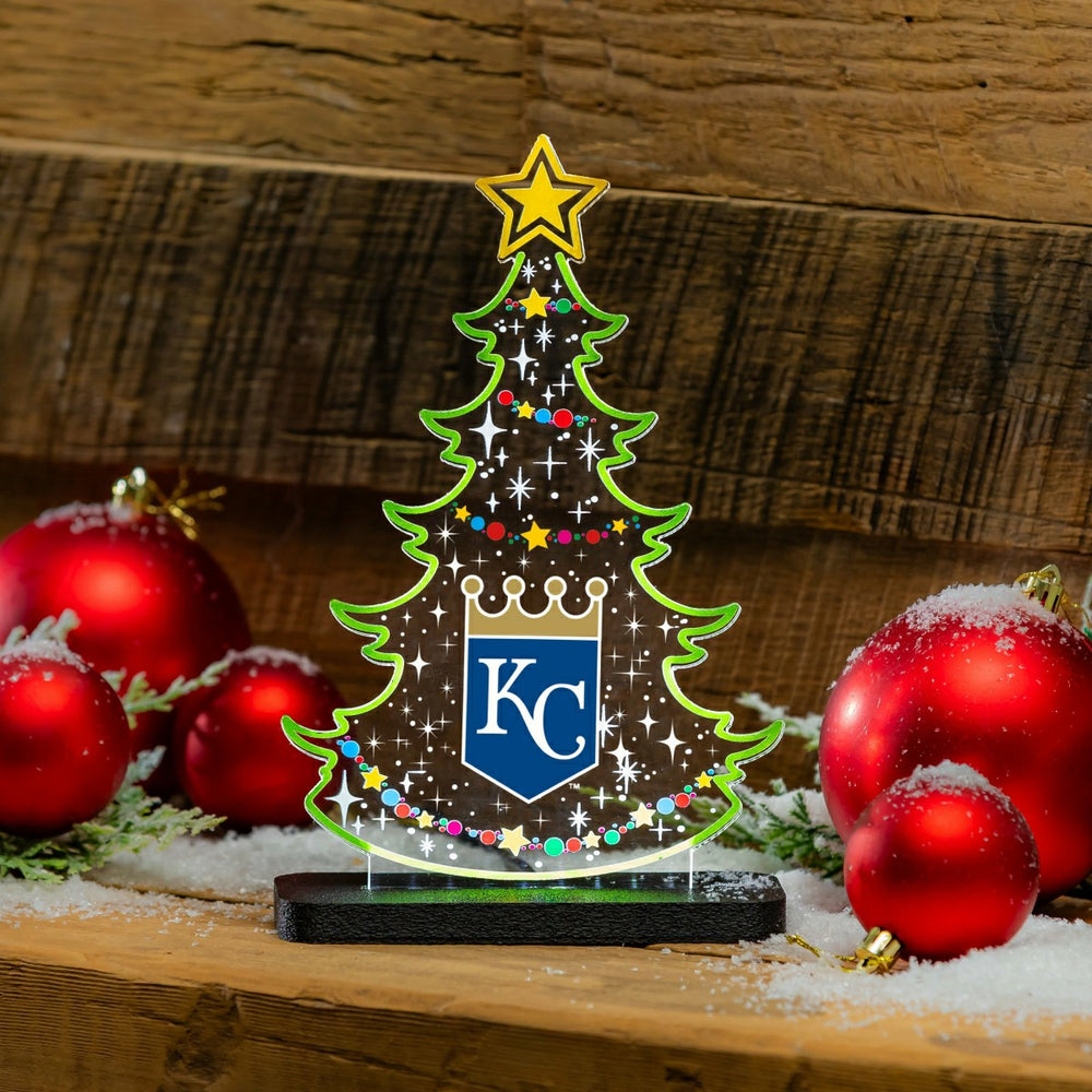 Kansas City Royals Baseball Holiday Tree Desklite LED Decor