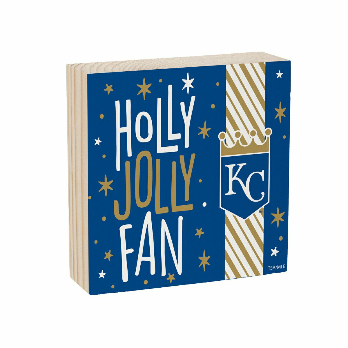 Kansas City Royals Block, Holiday, 6x6