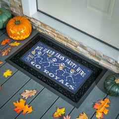 Kansas City Royals Flocked Coir Halloween Sassafras Switch Mat, 22"x10