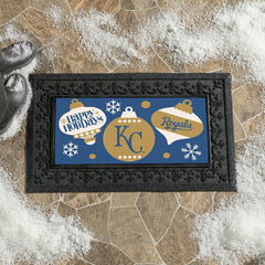 Kansas City Royals Holiday Flocked Coir Sassafras Switch Mat, 22"x10"