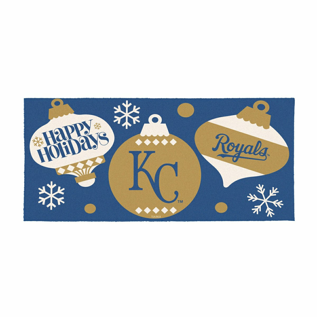 Kansas City Royals Holiday Flocked Coir Sassafras Switch Mat, 22"x10"