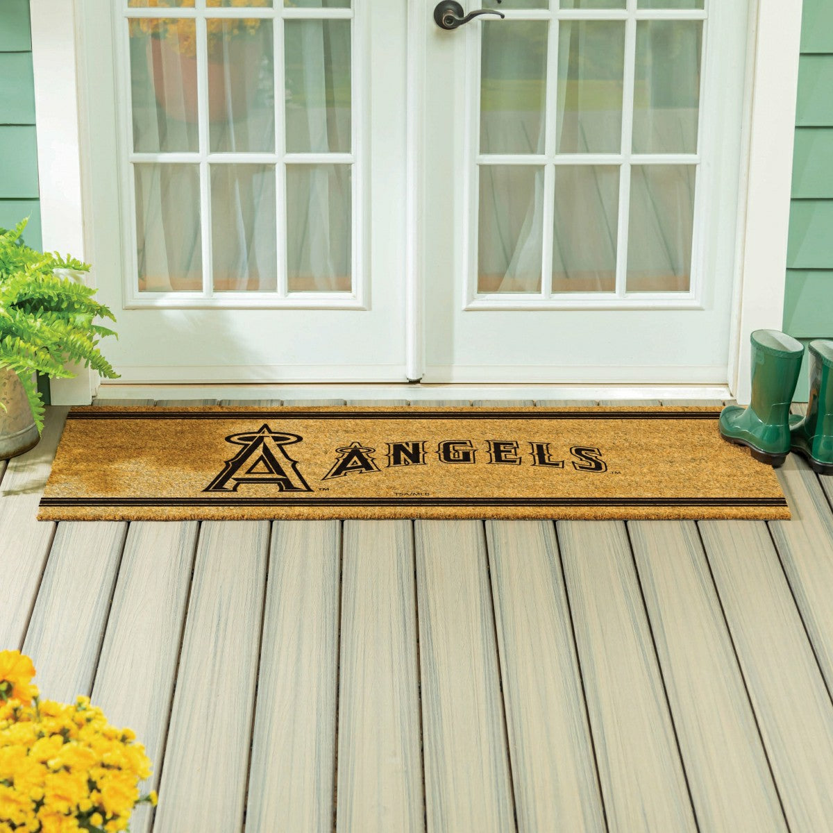 Los Angeles Angels Extra Large One Color Coir Mat, 60"x24"