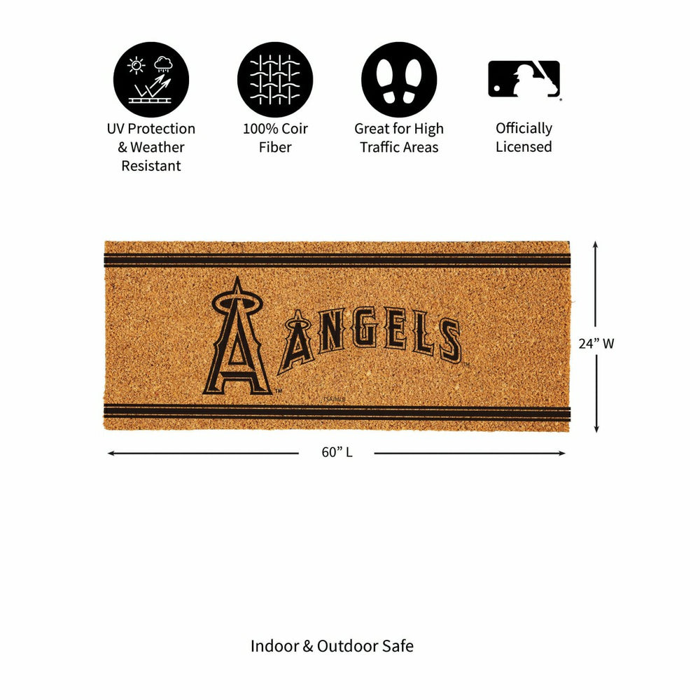 Los Angeles Angels Extra Large One Color Coir Mat, 60"x24"