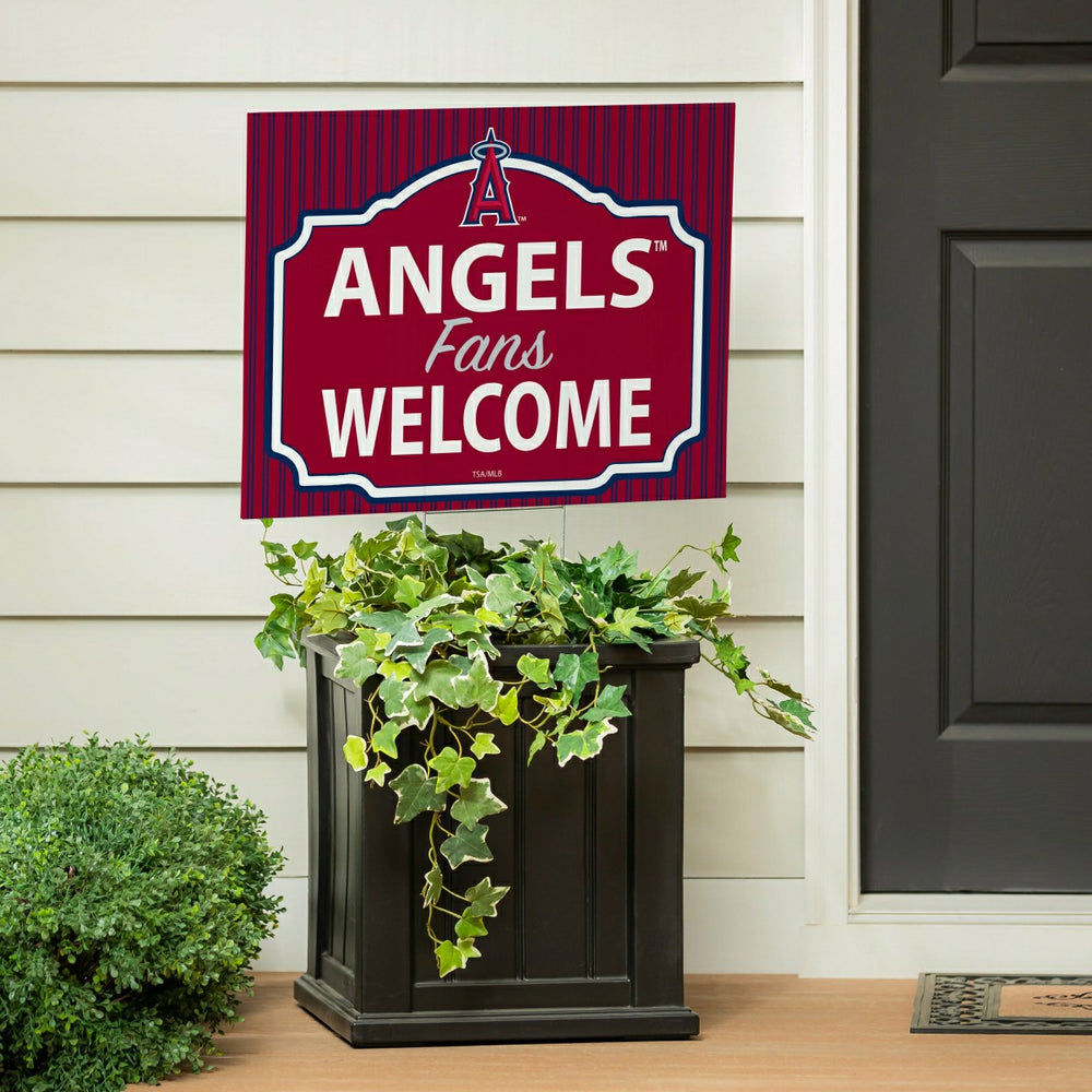 Los Angeles Angels Coroplast Yard Sign, "Fans Welcome"