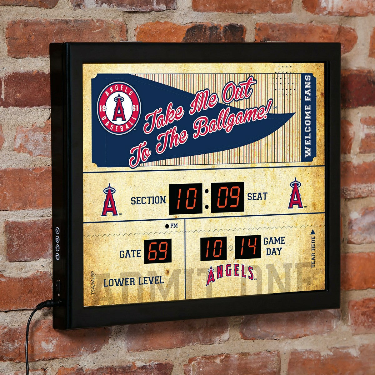 Scoreboard Wall Clock, Los Angeles Angels