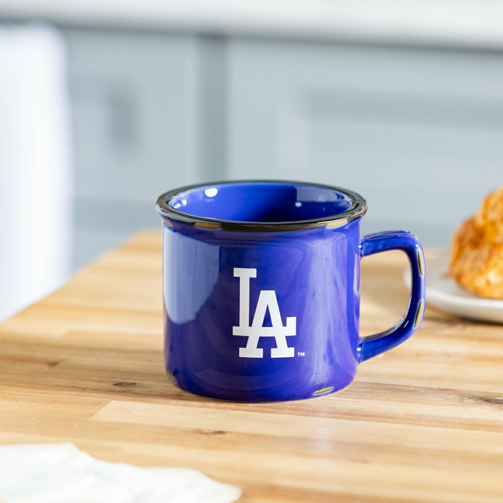 Los Angeles Dodgers Ceramic Camp Cup with Enamel Finish, 14oz