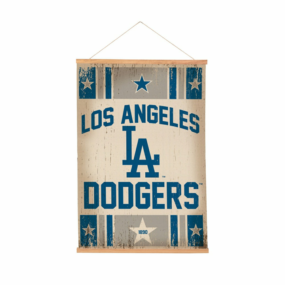 Los Angeles Dodgers, Canvas Wall Tapestry, Medium, 36x24