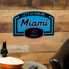 Miami Marlins USA Embossed Steel Wall Sign, 11" x 17"