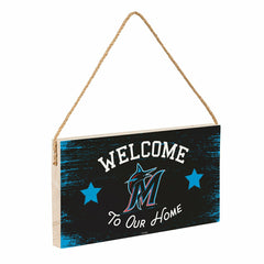 Miami Marlins Wood Wall Sign, 6x11