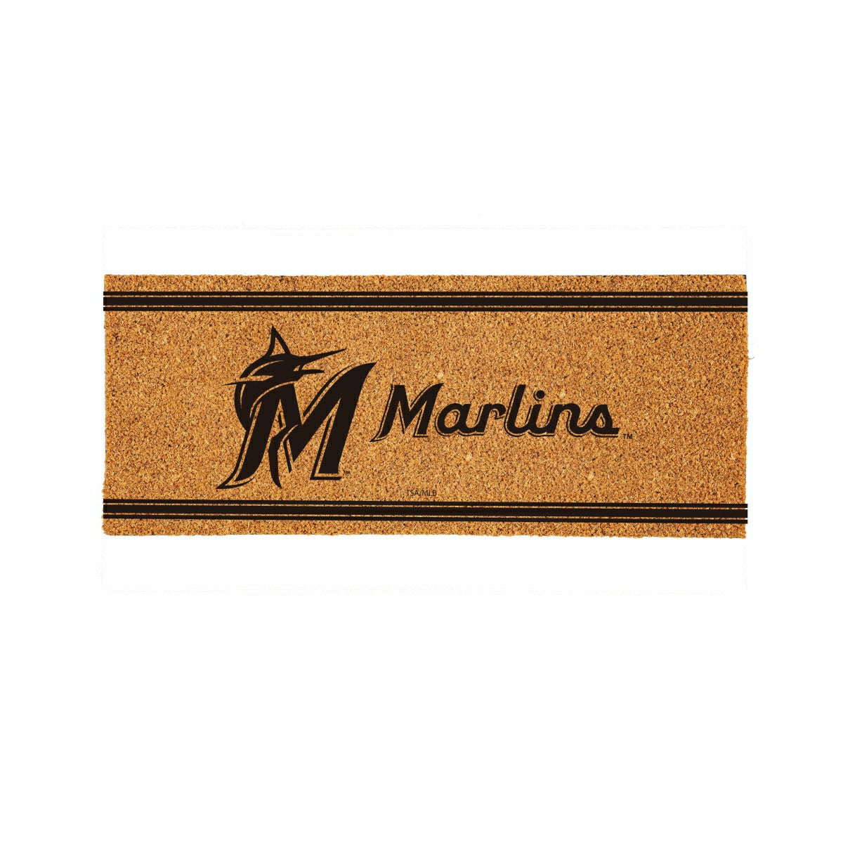 Miami Marlins Extra Large One Color Coir Mat, 60"x24"