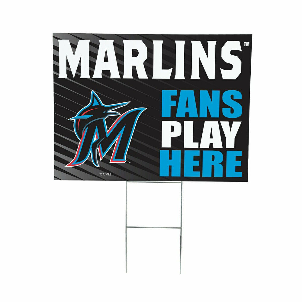 Miami Marlins Coroplast Yard Sign "Fans Play Here"